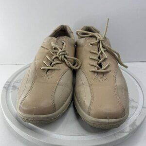HOTTER Two Tone‎ Creamy Beige / Light beige LACE UP SHOES WOMENs Leather size 9